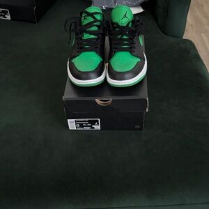 Air Jordan Green and Black Sneakers